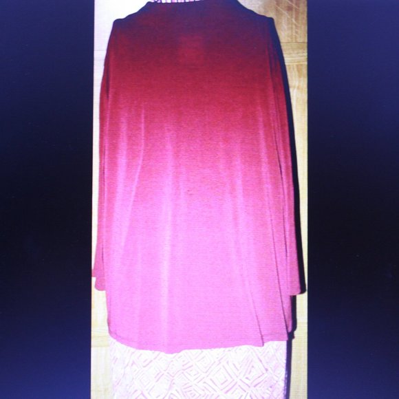 White Stag Women's Dress & Jacket Maroon Print Sz 1X 18/20 - Picture 4 of 6